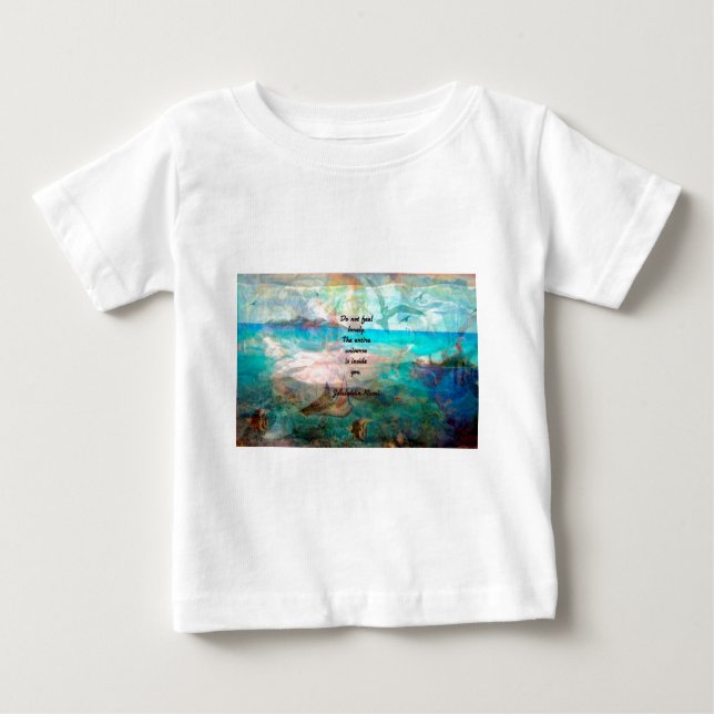 Camiseta Para Bebê Rumi Inspiração Citação Sobre O Universo (Frente)