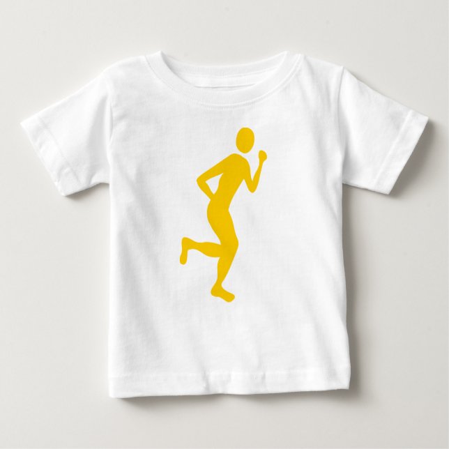 Camiseta Para Bebê Runner (Homem) - Amber (Frente)