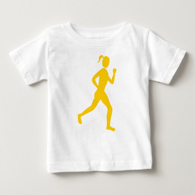 Camiseta Para Bebê Runner (Mulher) - Amber (Frente)