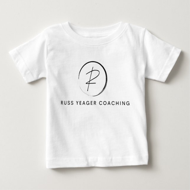 Camiseta Para Bebê Russ Yeager Coaching Signature Logo (Frente)