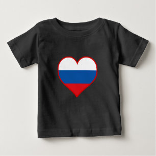Camiseta Para Bebê Rússia Amor