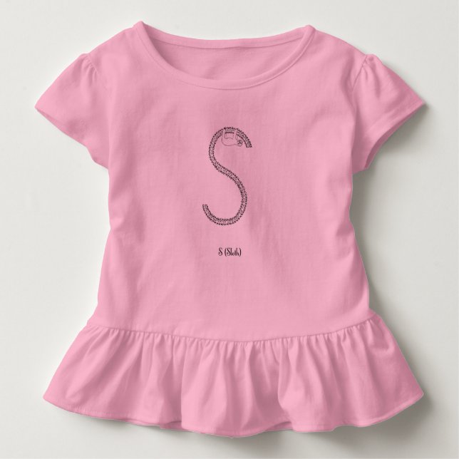 Camiseta Para Bebê S é para Sloth (Frente)