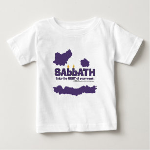 Camiseta Para Bebê Sabá com velas - Aproveite o REST da sua semana