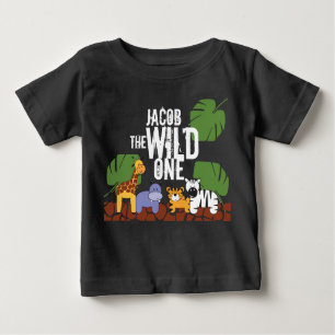 Camiseta Para Bebê Sábio Personalizado Um Safari Primeiro Aniversário