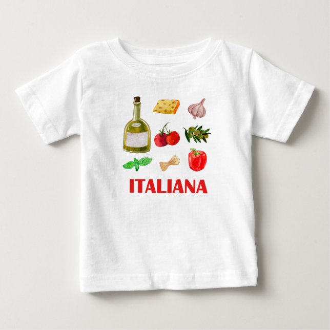 Camiseta Para Bebê Sabor italiano (Frente)
