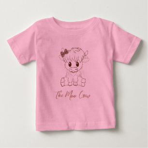 Camiseta Para Bebê Saco Moo Crew Halloween Farmhouse Vaca das Terras