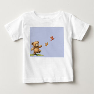 Camiseta Para Bebê SACOLA Tote ANDANDO URSINHO DE PELÚCIA