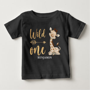 Camiseta Para Bebê Safari Selvagem Um Bebê primeiro aniversario Beb