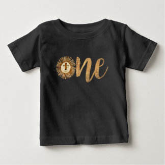 Camiseta Para Bebê Safari Wild One Lion primeiro aniversario