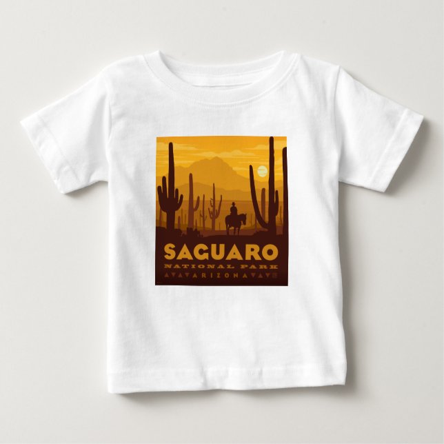 Camiseta Para Bebê Saguaro Square National Park | Arizona (Frente)