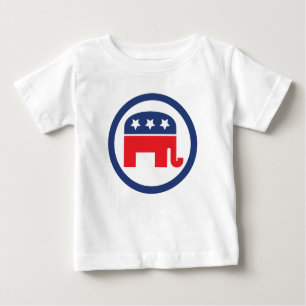 Camiseta Para Bebê Saia e vote Elefante do Partido Republicano