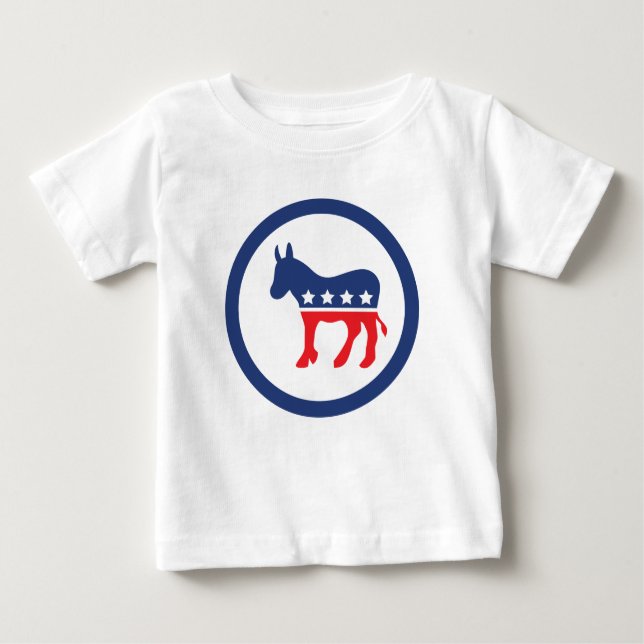 Camiseta Para Bebê Saia e vote | Partido Democrático Donkey (Frente)