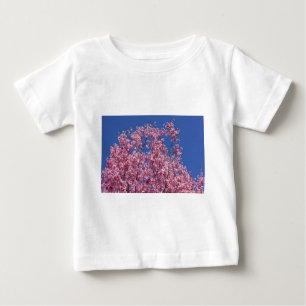Camiseta Para Bebê Sakura Cherry Blossoms No Azul