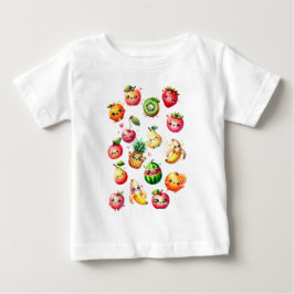 Camiseta Para Bebê Salada de Frutas