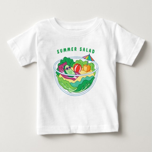 Camiseta Para Bebê Salada de Verão (Frente)