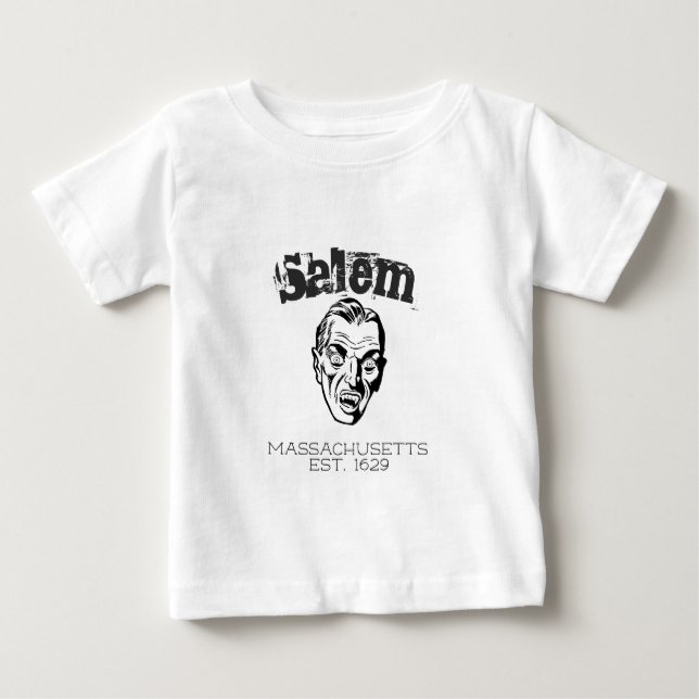 Camiseta Para Bebê Salem Massachusetts halloween Goblin (Frente)