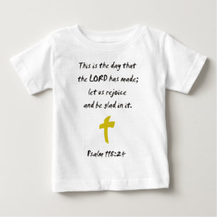 Camiseta Para Bebê Salmo 118,25 O dia em que o LORD fez