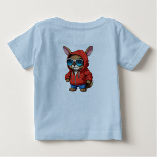 Camiseta Para Bebê Saltador de Rua: Vibrações de Coelho Urbano, Camis
