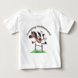 Camiseta Para Bebê Saltando Holsteiners!
