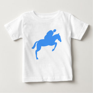 Camiseta Para Bebê Salto de Cavalo - Azul-Bebê