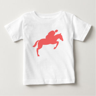 Camiseta Para Bebê Salto de Cavalo - Rosa Tropical