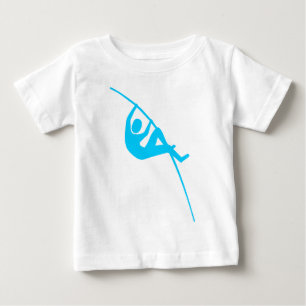 Camiseta Para Bebê Salto de vara - Azul-céu