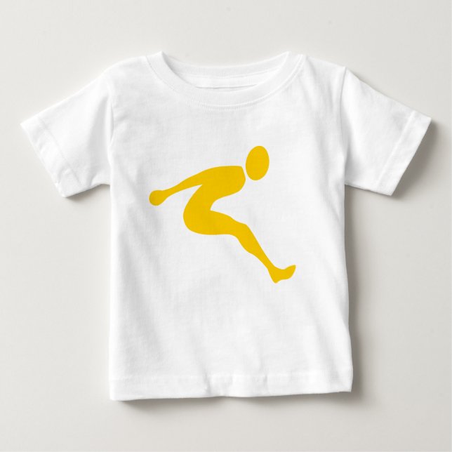 Camiseta Para Bebê Salto longo - âmbar (Frente)