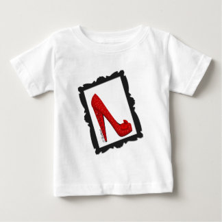 Camiseta Para Bebê Saltos quadro do vermelho do rubi de Dorothy
