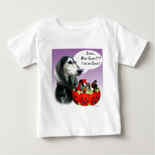 Camiseta Para Bebê Saluki Halloween Candy