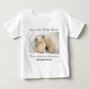 Camiseta Para Bebê Salvar os ursos polares