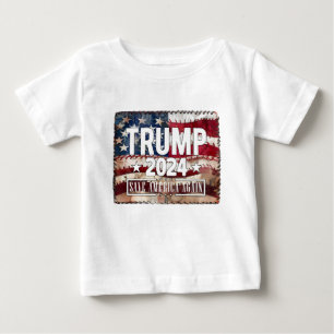 Camiseta Para Bebê Salve a América de novo.