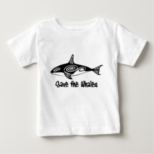 Camiseta Para Bebê Salve as Baleias