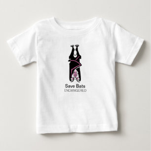 Camiseta Para Bebê Salve BATS - Animais ameaçados - fauna selvagem