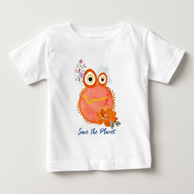 Camiseta Para Bebê Salve O Planeta (Frente)