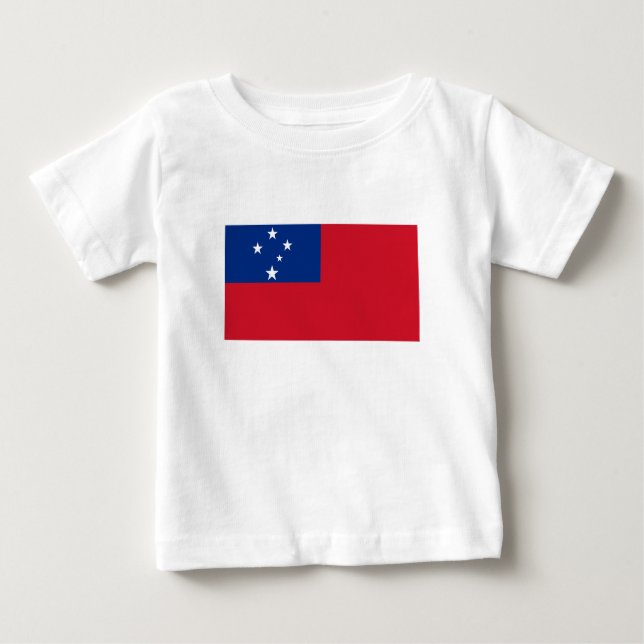 Camiseta Para Bebê Samoa Flag (Frente)