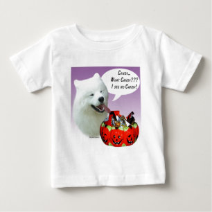 Camiseta Para Bebê Samoyed Halloween Candy