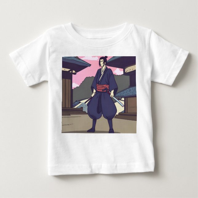 Camiseta Para Bebê samurai (Frente)