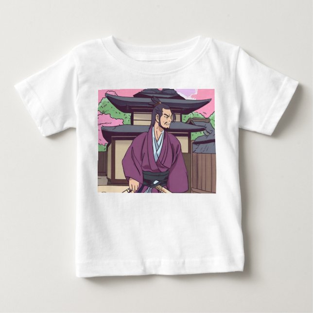 Camiseta Para Bebê samurai (Frente)