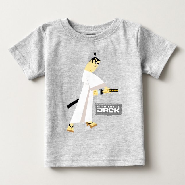 Camiseta Para Bebê Samurai Jack Drawing Sword (Frente)