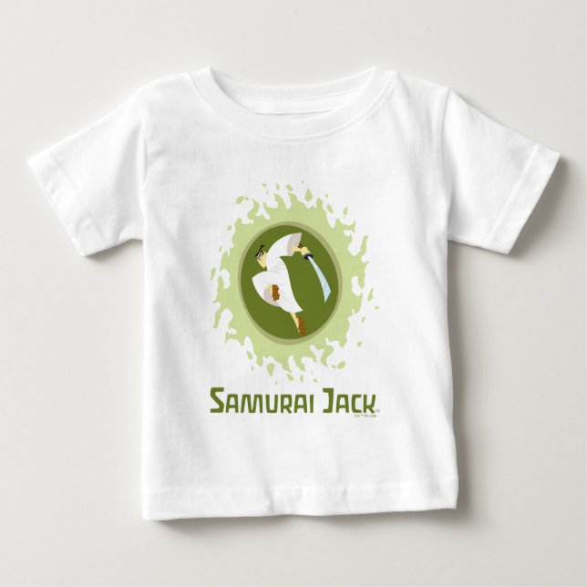 Camiseta Para Bebê Samurai Jack Pulando Gráfico (Frente)