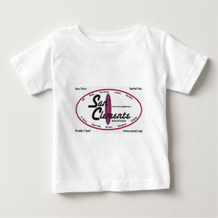 Camiseta Para Bebê San Clemente - 'estado lá--That surfado