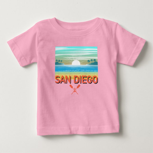 Camiseta Para Bebê San Diego Design - Baby Fine Jersey T-Shirt (Frente)