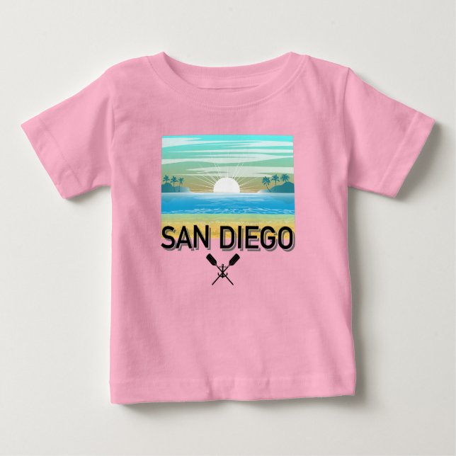 Camiseta Para Bebê San Diego Design - Baby Fine Jersey T-Shirt (Frente)
