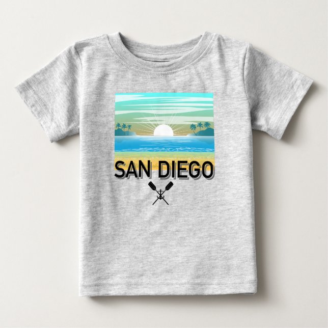 Camiseta Para Bebê San Diego Design - Baby Fine Jersey T-Shirt (Frente)