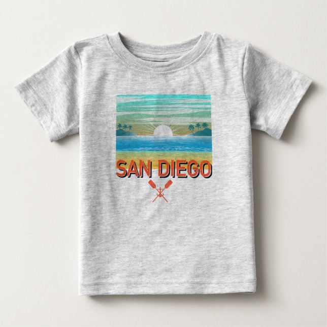 Camiseta Para Bebê San Diego Design - Baby Fine Jersey T-Shirt (Frente)