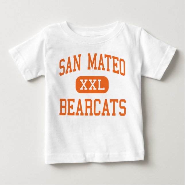 Camiseta Para Bebê San Mateo - Bearcats - High - San Mateo California (Frente)