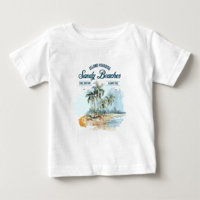 Camiseta Para Bebê Sand Beaches T-shirt para crianças (Frente)