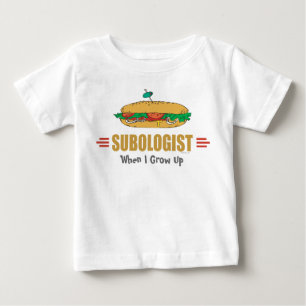 Camiseta Para Bebê Sandwich Submarino Engraçado
