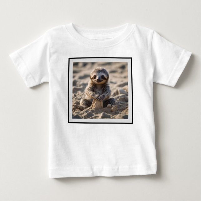 Camiseta Para Bebê Sandy Shores : Castelos De Areia Para Construção D (Frente)