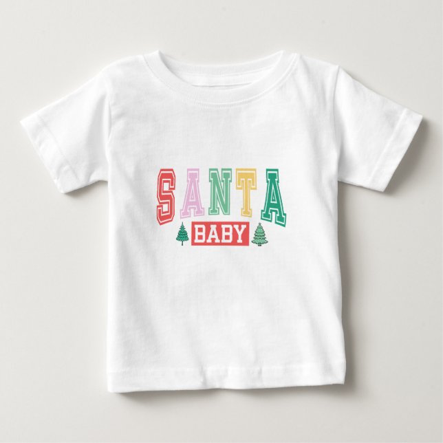 Camiseta Para Bebê Santa Baby - Natal (Frente)